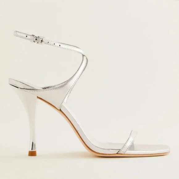 Reformation Angelina Heeled Sandal (Silver, 7.5) - Picture 1 of 6